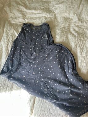 Woolino toddler Sleep Sack - grey Star Print